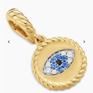 David Yurman Gold & Diamond Evil Eye Pendant